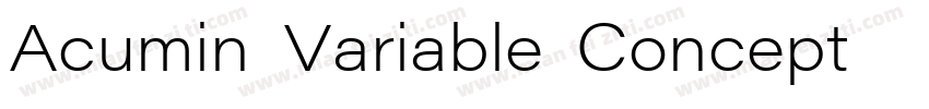 Acumin Variable Concept   General字体转换